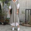 WOLFF Sweatshirts/Pullover | Wolf V-Ausschnitt Lose Pullover-Kleid
