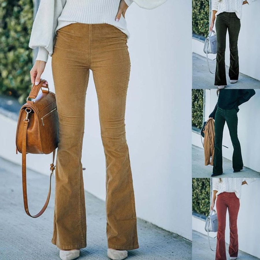 WOLFF Hosen | Wolff Elastische Taille Lassige Hose Schlanke Ausgestellte Hose