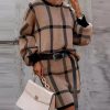 WOLFF Kleider Mit Rock | Bricero - Elegantes Kleid Mit Kariertem Muster