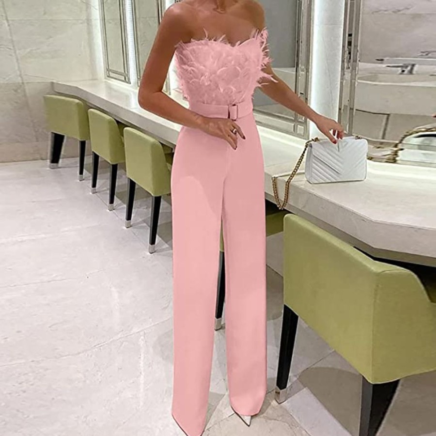 WOLFF Party-Outfits | Padana - Eleganter Jumpsuit Mit Federtop
