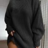 WOLFF Lockere Kleider | Warmova - Rollkragen-Strickkleid In Breiter Passform