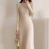 WOLFF Lange Kleider | Wolff Schlankes Langarmeliges Party-Midikleid