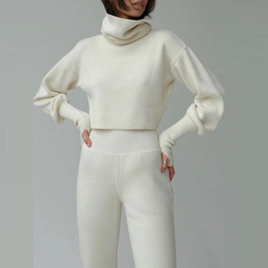 WOLFF Outfits Zum Chillen | Khieko - Lassiger Damen-Freizeitanzug Mit Hohem Kragen