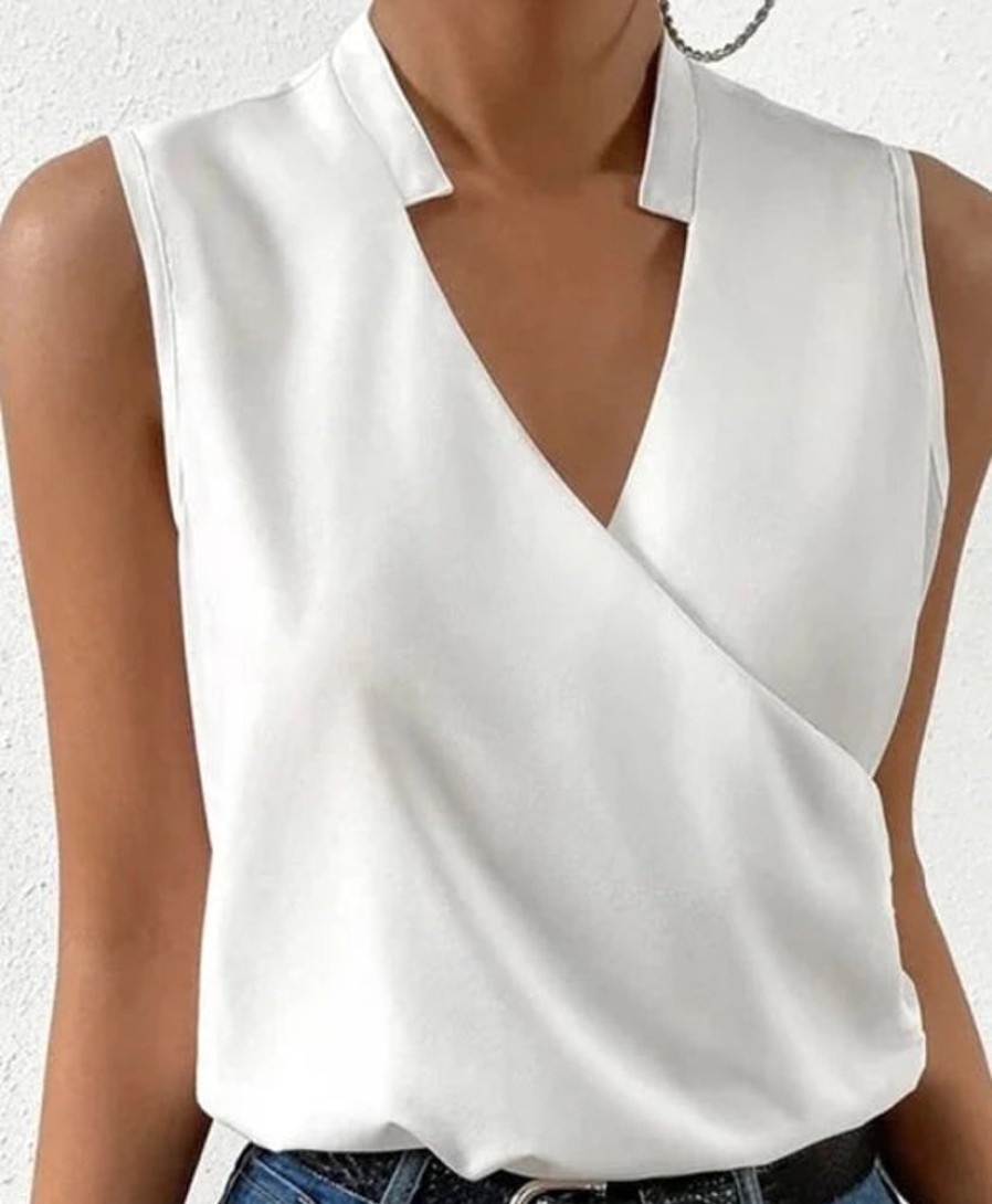 WOLFF Tops | Wolf Elegantes Armelloses Einfarbiges Top