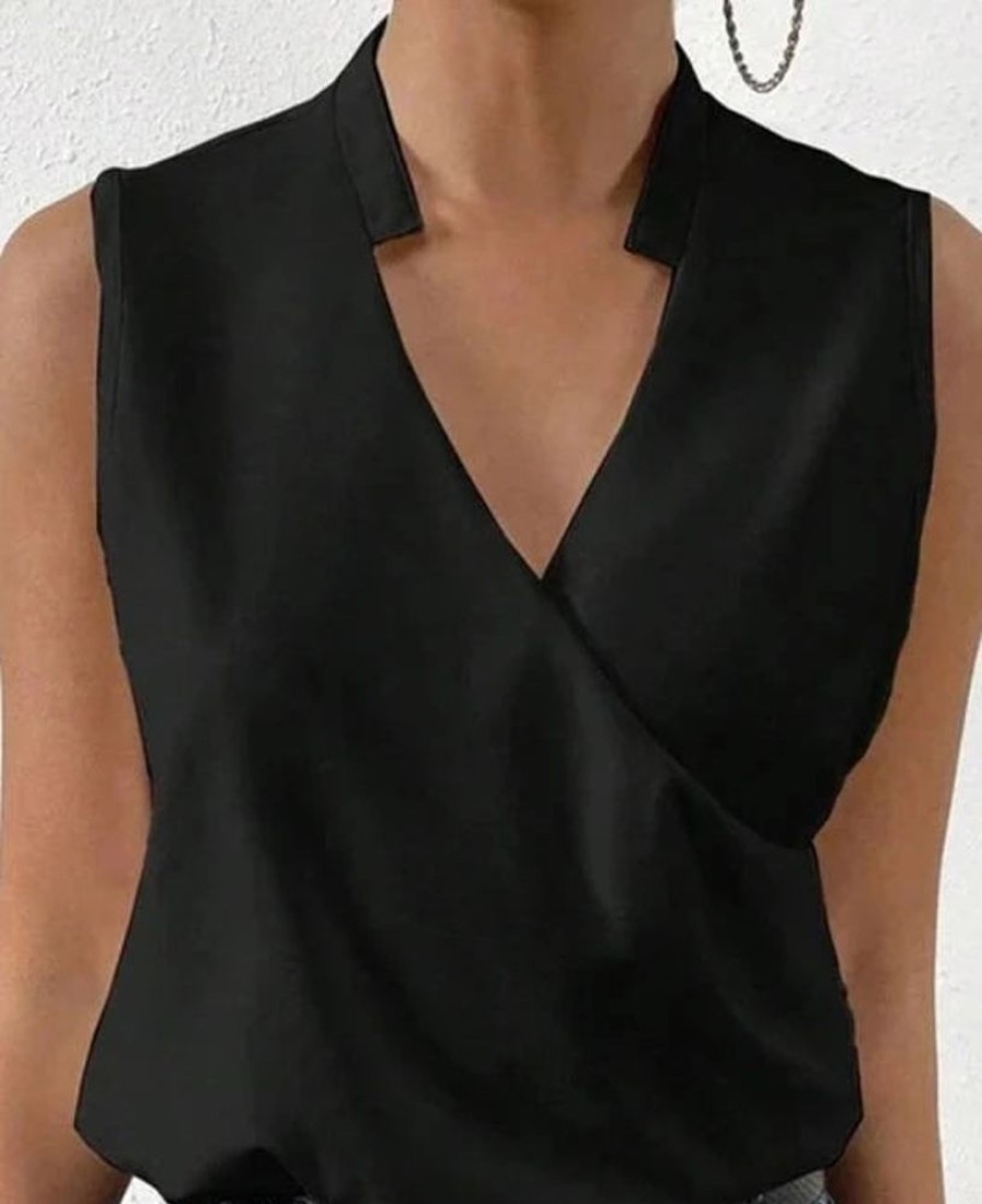 WOLFF Tops | Wolf Elegantes Armelloses Einfarbiges Top