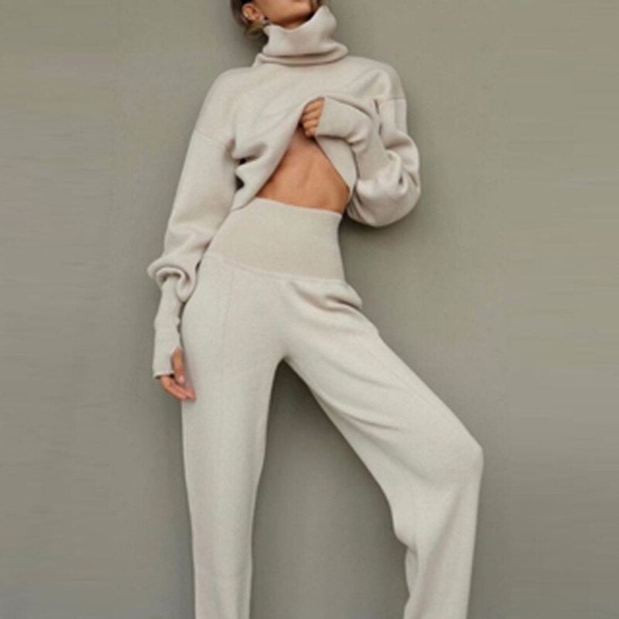 WOLFF Zweiteiler Outfits | Khieko - Lassiger Damen-Freizeitanzug Mit Hohem Kragen