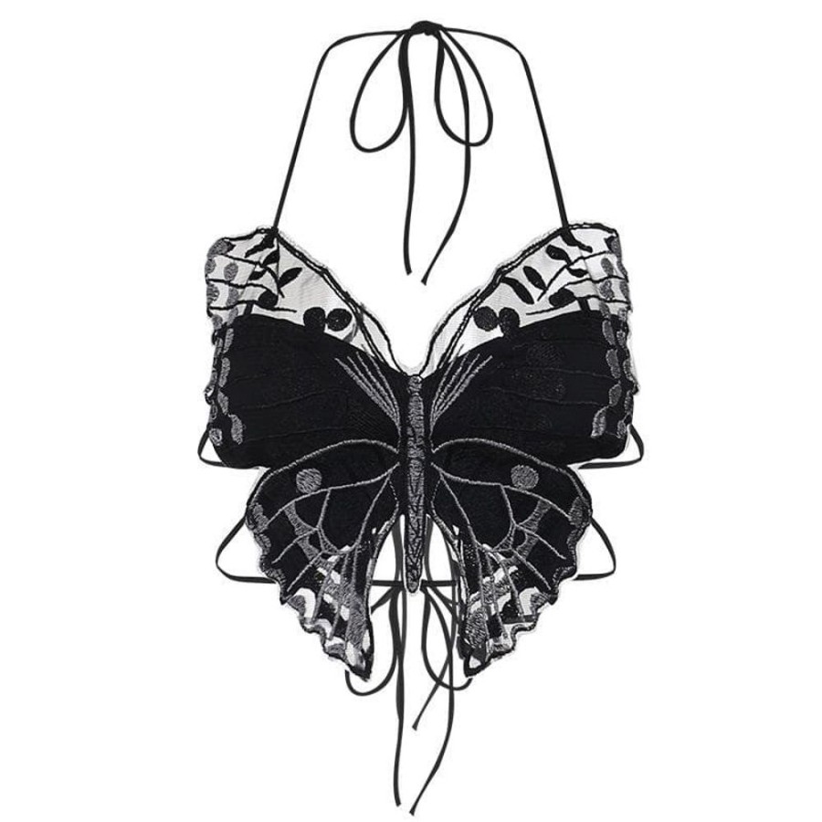 WOLFF Tops | Wolff Neckholder-Crop-Top Mit Flugeln
