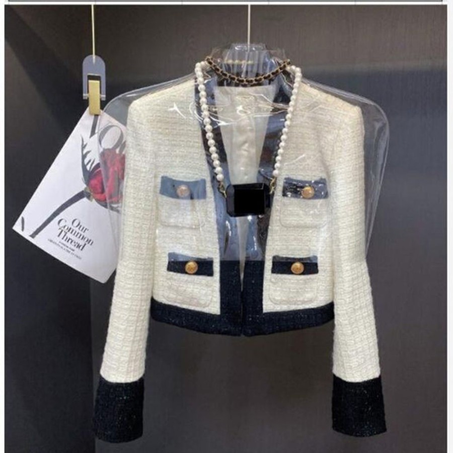 WOLFF Kurze Jacken | Wolff Stylische Tweed Mit V-Ausschnitt Und Hoher Taille