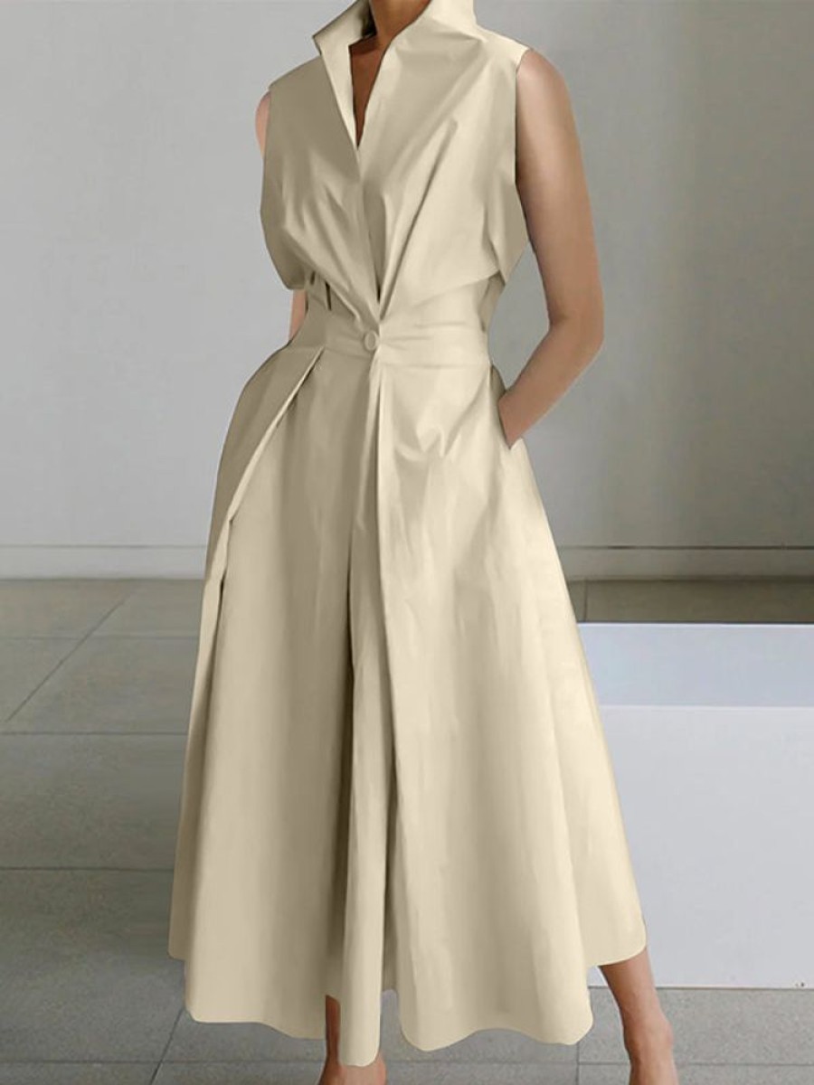 WOLFF Sommerkleider | Wolf Es Hemdkragen Urban Kleid