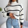 WOLFF Sweatshirts/Pullover | Wolf Lassig Gestreift Laterne Armel Pullover