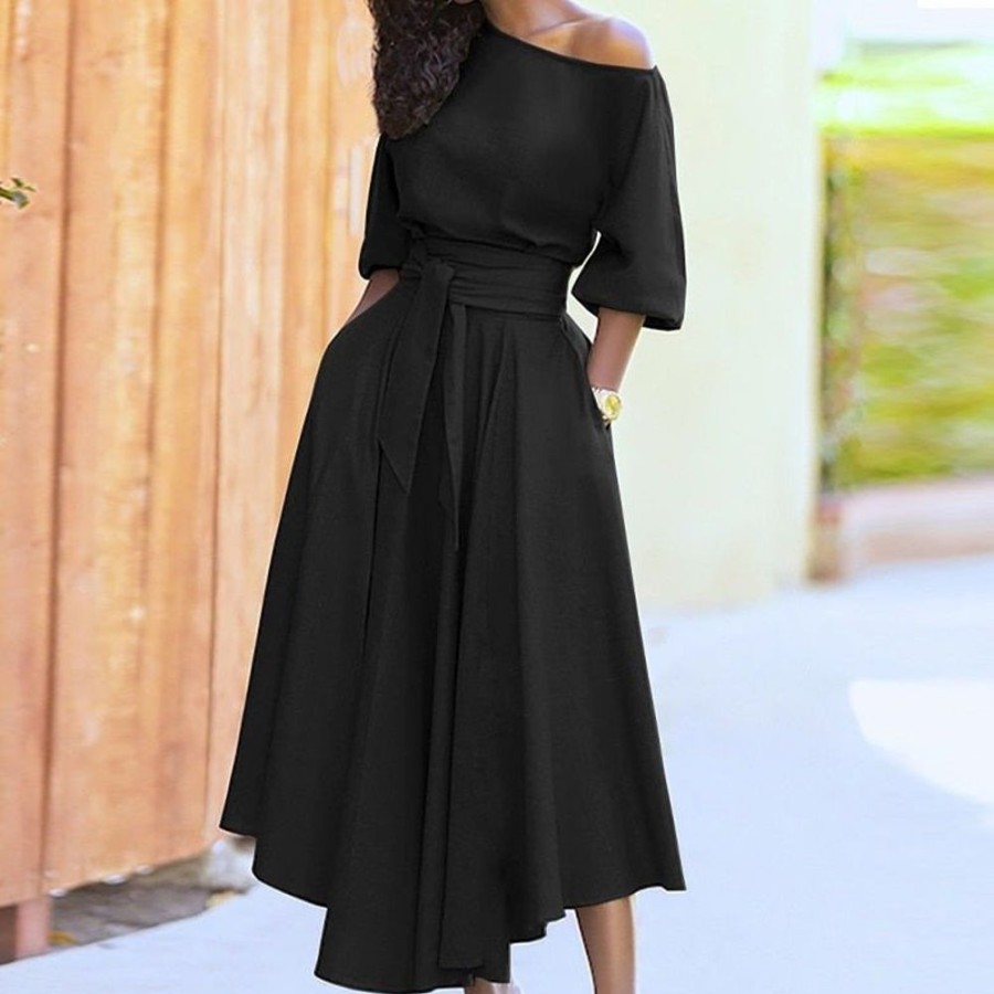 WOLFF Lange Kleider | Wolff A-Linien-Kleid Zum Binden