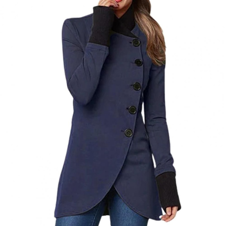 WOLFF Lange Jacken | Wolf Stehend Kragen Jacke