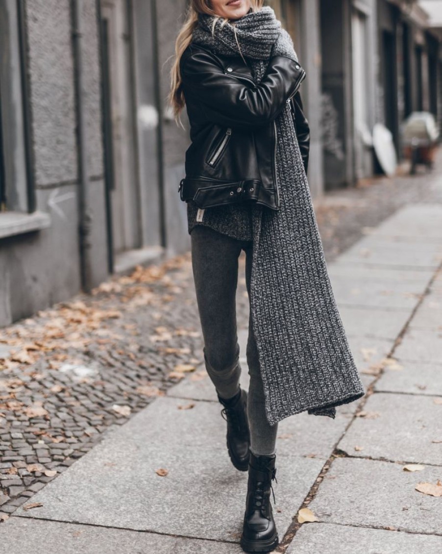 WOLFF Leggings | Wolff | Dunkle Gerippte Leggings