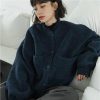 WOLFF Kurze Jacken | Wolf Lassig Lang Armel Taschen Blau Jacke